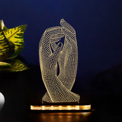 3D Design Couples Hand Night Lamp