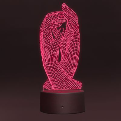 3D Design Couples Hand Night Lamp