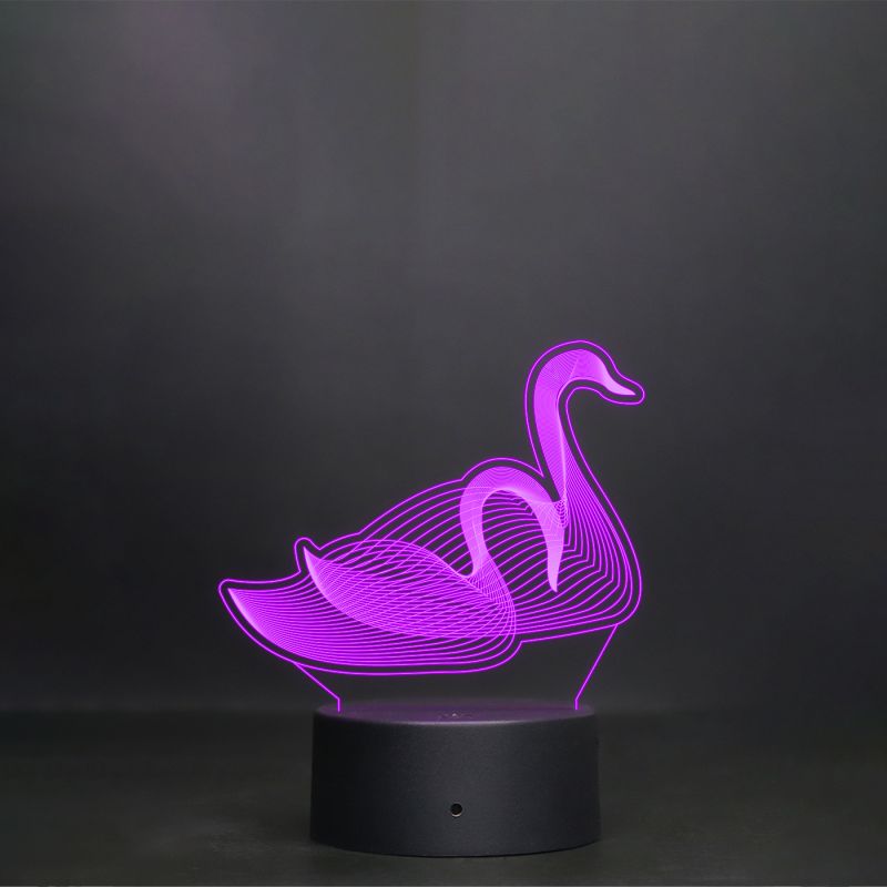 Line-Art couple of swans Night Lamp