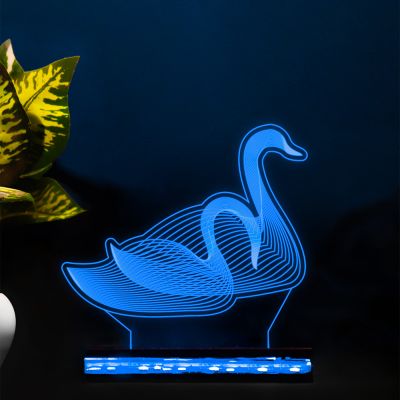 Line-Art couple of swans Night Lamp