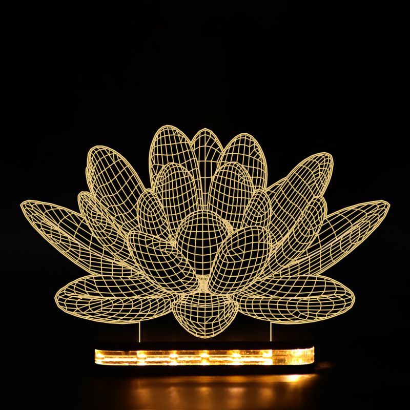 3D Illusion Lotus Night Lamp