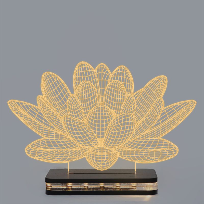 3D Illusion Lotus Night Lamp