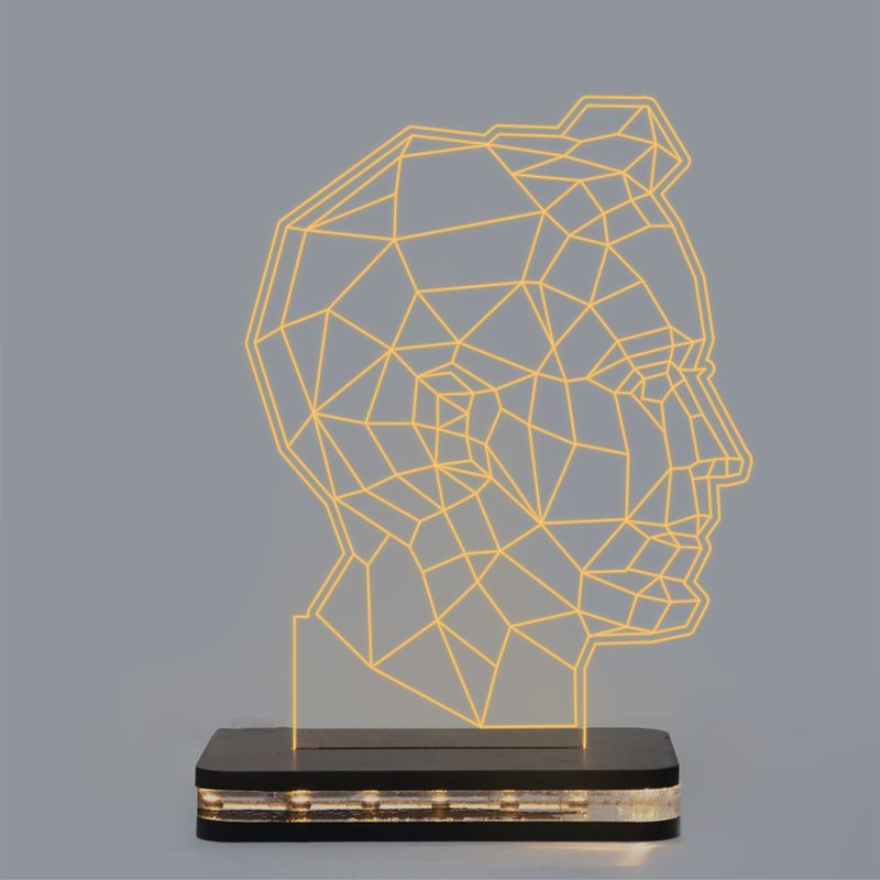 Poly-Art Face Night Lamp