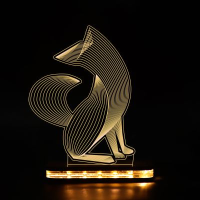 Blended Fox Design Night Lamp