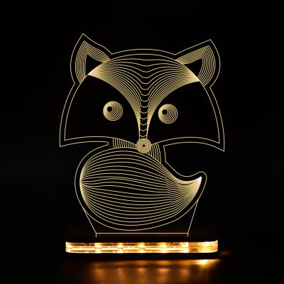 Blended Fox Design Night Lamp
