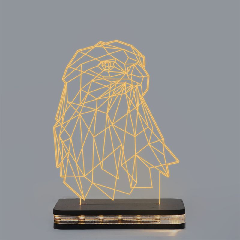 Poly-Art Design Eagle Head Night Lamp