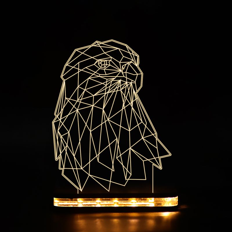 Poly-Art Design Eagle Head Night Lamp