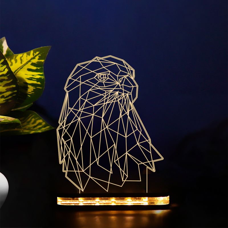 Poly-Art Design Eagle Head Night Lamp