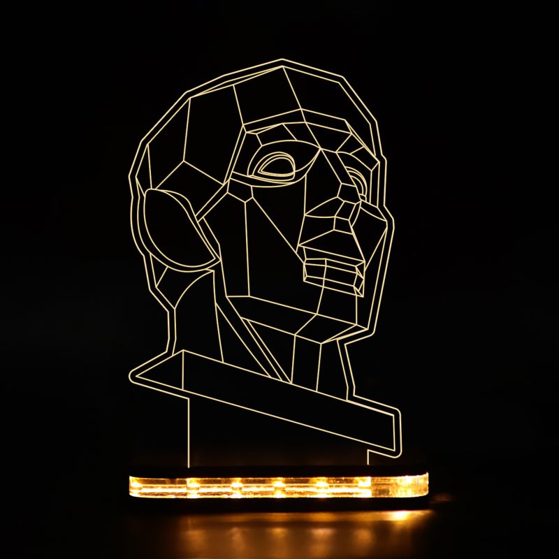 Poly-Art Human Face Night Lamp