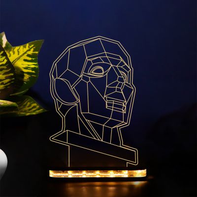 Poly-Art Human Face Night Lamp