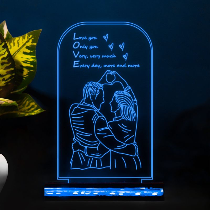 Lovely Couple Night Lamp With Message