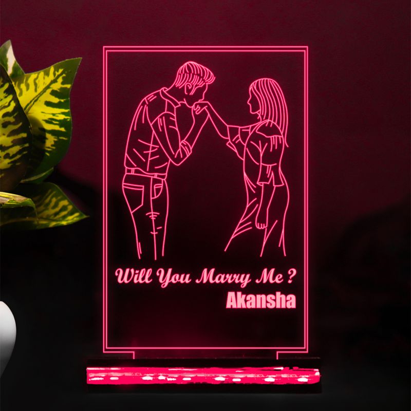 Purposing Couple Night Lamp (Customized names)