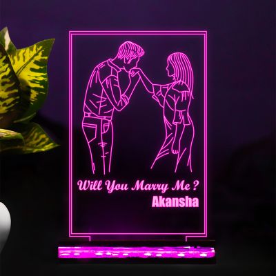 Purposing Couple Night Lamp (Customized names)