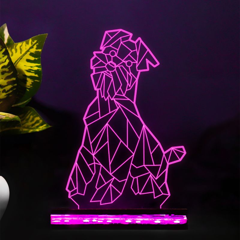 Poly-Art Dog Design Night Lamp