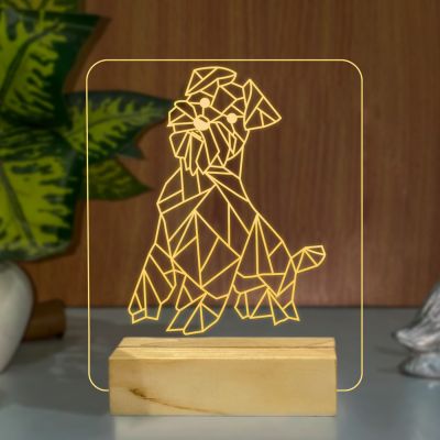 Poly-Art Dog Design Night Lamp