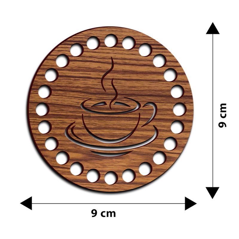 Coffee Pattern Design Coasters Made By MDF Wood