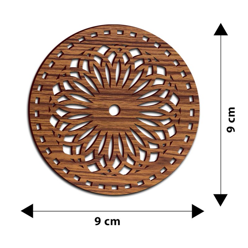 Flower Pattern Coaster Made By MDF Wood