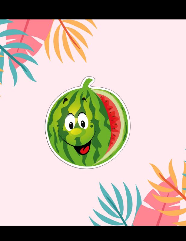 Watermelon Fruit Magnet Sticker OUGK8W