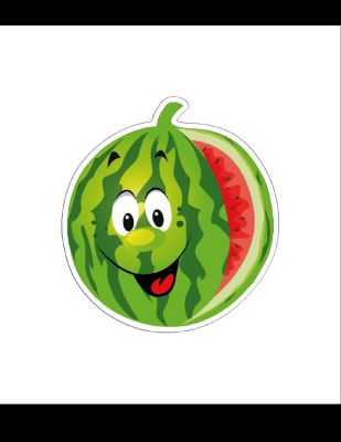 Watermelon Fruit Magnet Sticker OUGK8W