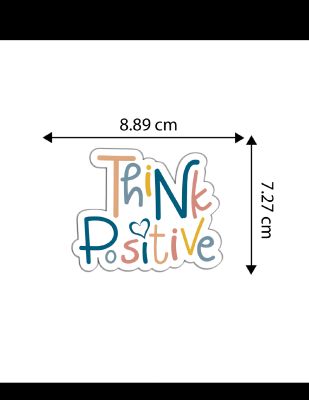 Think Positive Text Quote Magnet Stickers