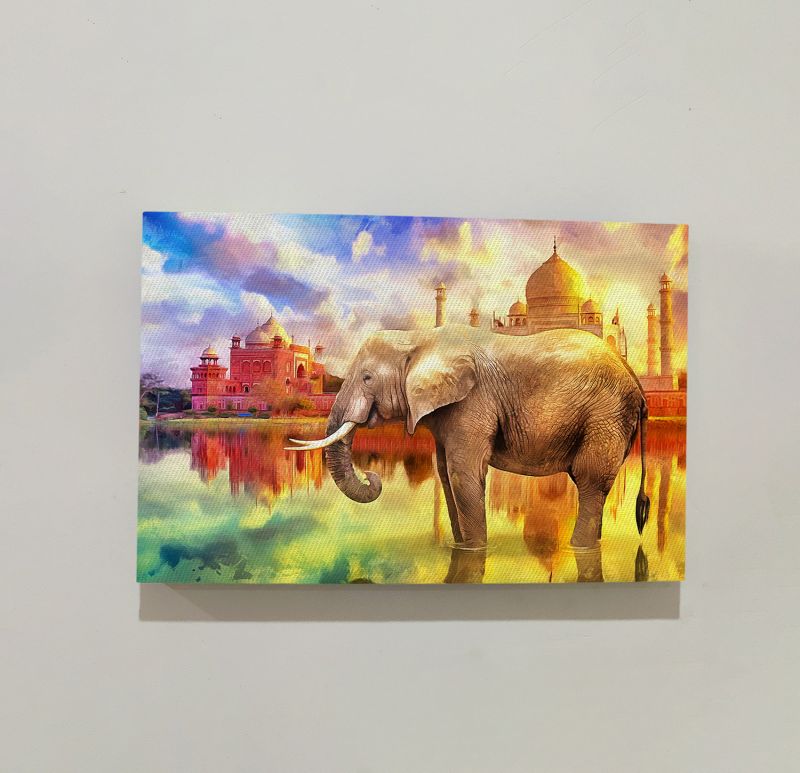 Elephant Scene Modern Art For The Home Decor