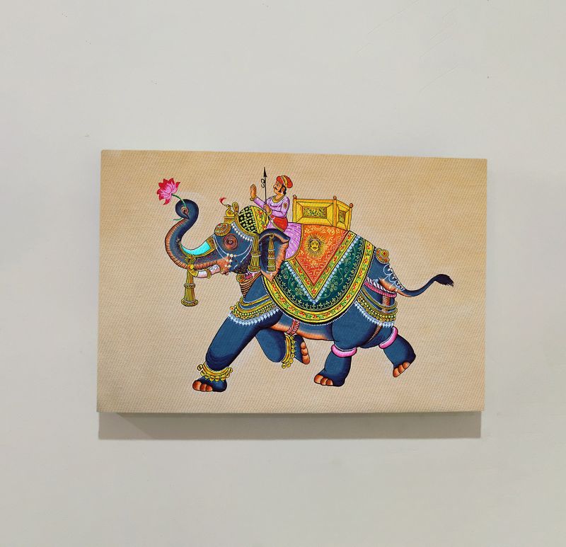 Elephant Modern Art Canvas With The Indian Touch