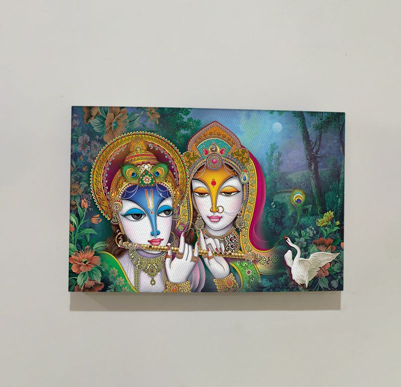 Radha Ji & Krishna Ji Modern Art Canvas For The Home Decoration