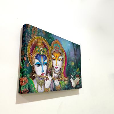 Radha Ji & Krishna Ji Modern Art Canvas For The Home Decoration