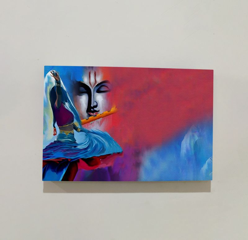 Lord Krishna Ji Modern Art Canvas For The Decorations