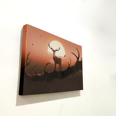 Deer Modern Art Canvas For The Decorations