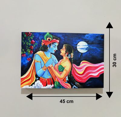 Radha Ji And Krishna Ji Modern Art Canvas For The Decorations