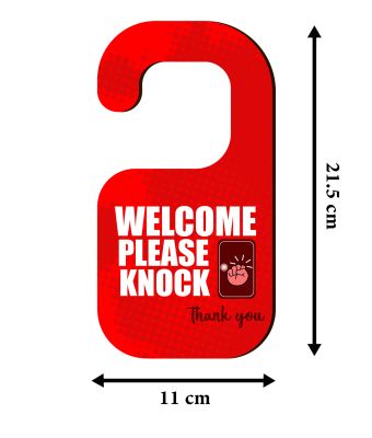 Please Knock Hanging Sign (Sublimation Print)