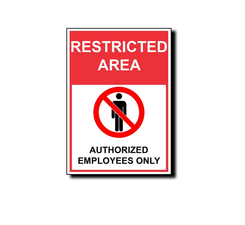 Restricted Area MDF Wooden Sign Board (Sublimation Print)