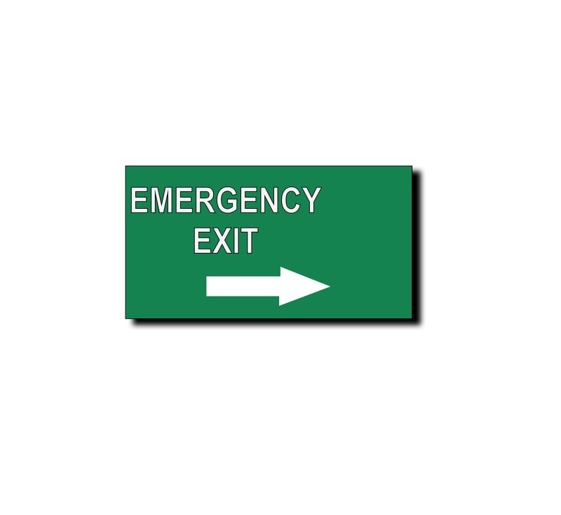 Emergency Exit MDF Wooden Sign Board (Sublimation Print)