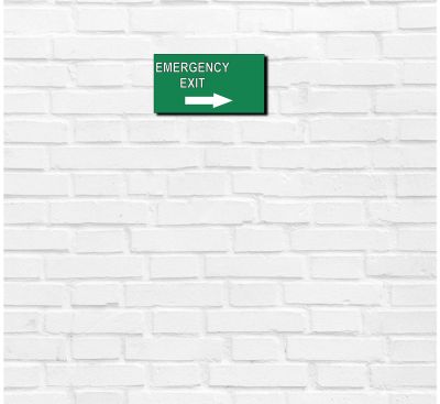 Emergency Exit MDF Wooden Sign Board (Sublimation Print)