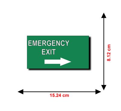 Emergency Exit MDF Wooden Sign Board (Sublimation Print)