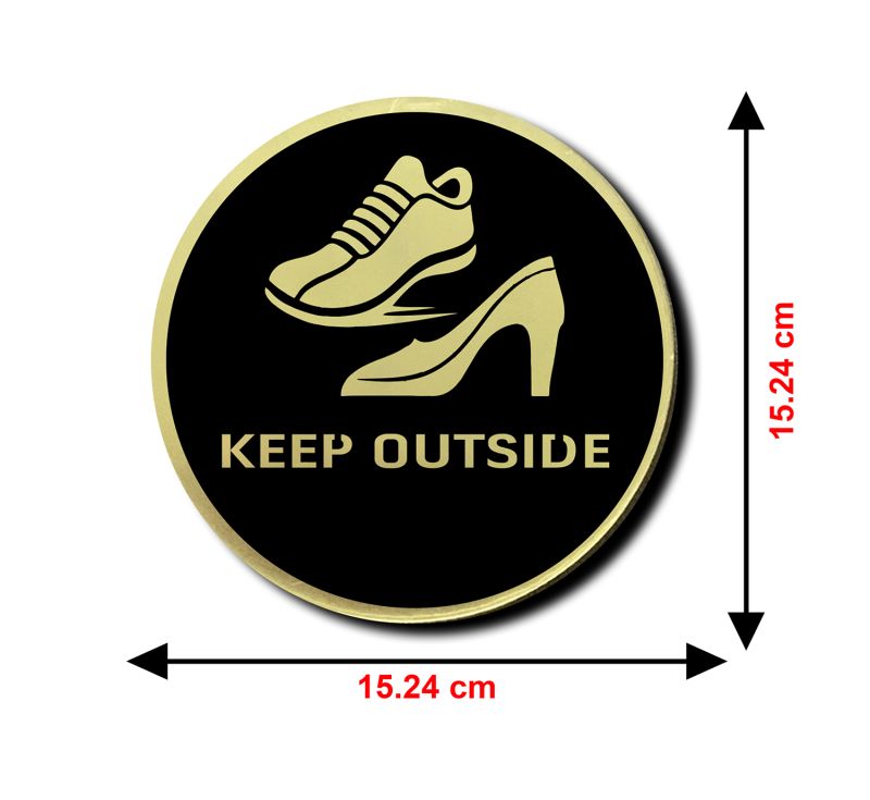 Keep Shoes Outside Sign Board