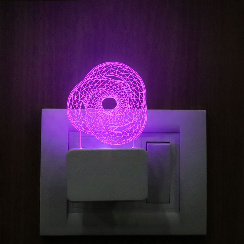 3D Spiral Plug In Night Lamp