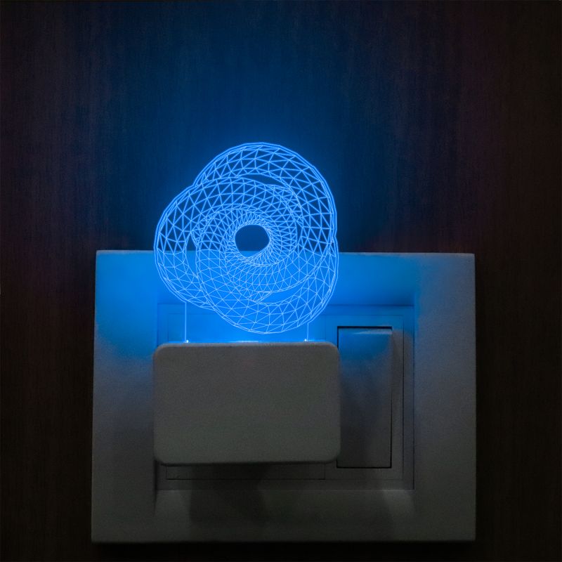 3D Spiral Plug In Night Lamp