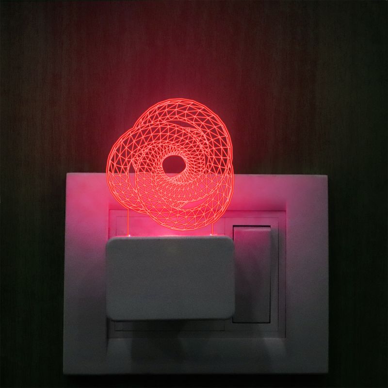 3D Spiral Plug In Night Lamp