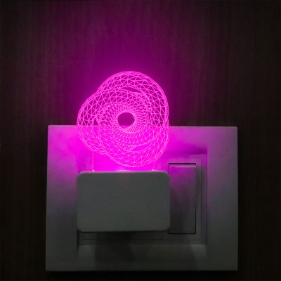 3D Spiral Plug In Night Lamp