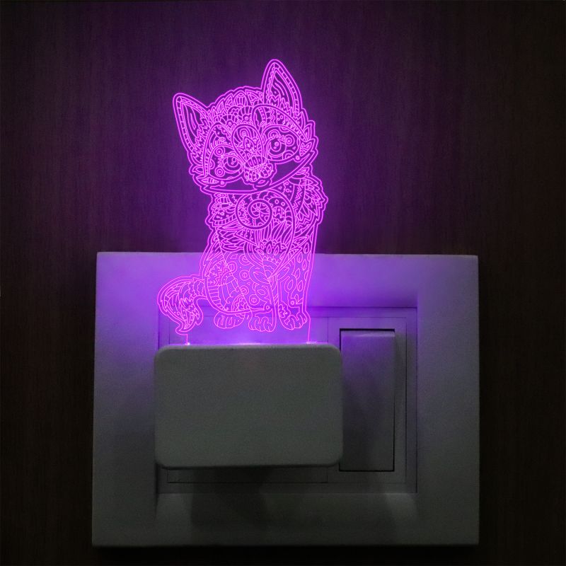 Graffiti Cat Plug In Night Lamp