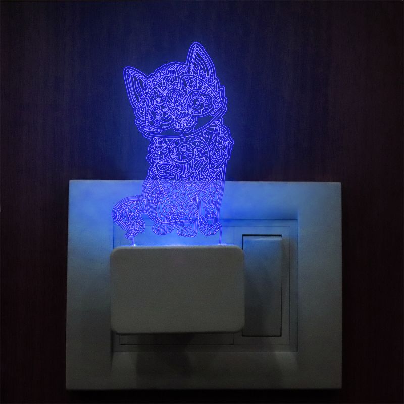 Graffiti Cat Plug In Night Lamp