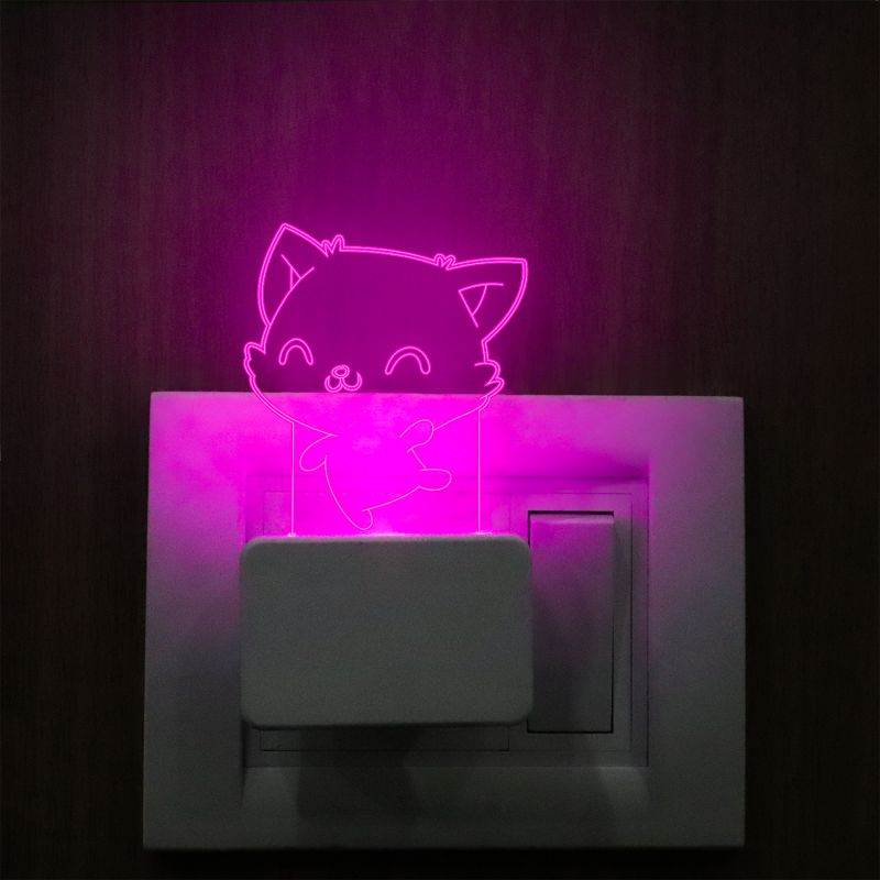 Cute Cat Plug In Night Lamp