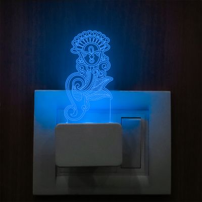 Flower Pattern Plug In Night Lamp