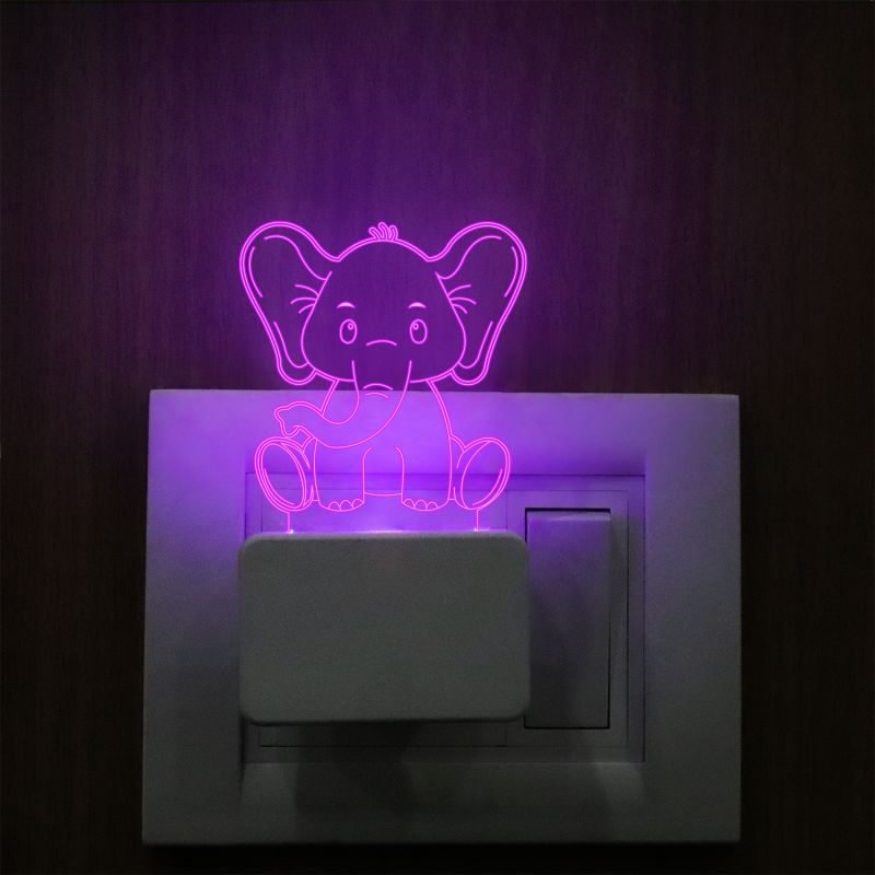 Baby Elephant Plug In Night Lamp