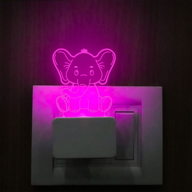 Baby Elephant Plug In Night Lamp