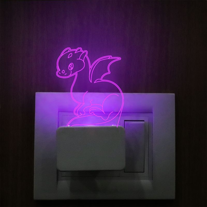 Cute Dragon Plug In Night Lamp