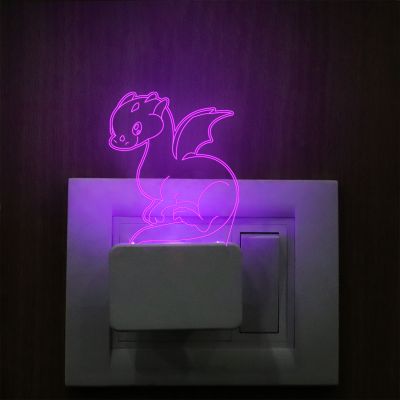 Cute Dragon Plug In Night Lamp