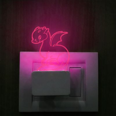 Cute Dragon Plug In Night Lamp